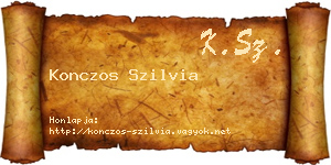 Konczos Szilvia névjegykártya